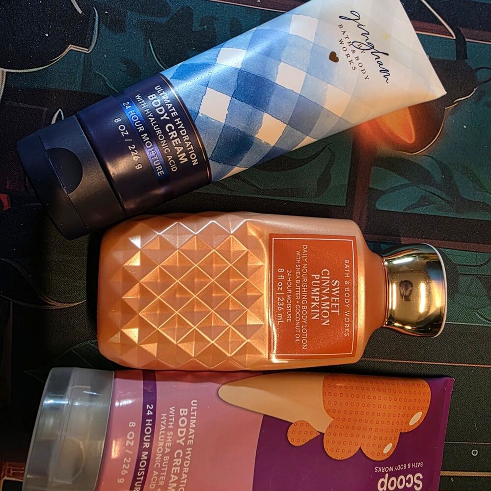 ​Bath & Body Works Bundle Gingham Sweet Cinnamon Pumpkin Fruity Sherbet Set